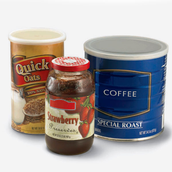coffee oats jam containers