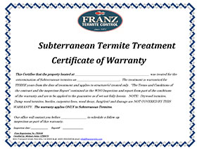 Fumigation Certificate of Warranty